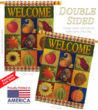 Autumn Collage - Harvest & Autumn Fall Vertical Impressions Decorative Flags HG113046 Made In USA