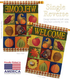 Autumn Collage - Harvest & Autumn Fall Vertical Impressions Decorative Flags HG113046 Made In USA