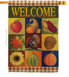 Autumn Collage - Harvest & Autumn Fall Vertical Impressions Decorative Flags HG113046 Made In USA