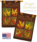 Fall Leaves Collage - Harvest & Autumn Fall Vertical Impressions Decorative Flags HG113048 Made In USA