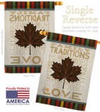 Family Traditions - Harvest & Autumn Fall Vertical Impressions Decorative Flags HG113078 Made In USA