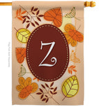Autumn Z Initial - Harvest & Autumn Fall Vertical Impressions Decorative Flags HG130052 Made In USA