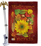 Welcome Friends Fall - Harvest & Autumn Fall Vertical Impressions Decorative Flags HG113040 Made In USA