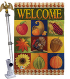 Autumn Collage - Harvest & Autumn Fall Vertical Impressions Decorative Flags HG113046 Made In USA