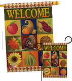 Autumn Collage - Harvest & Autumn Fall Vertical Impressions Decorative Flags HG113046 Made In USA