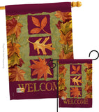 3 Fall Leaves - Harvest & Autumn Fall Vertical Impressions Decorative Flags HG113061 Made In USA