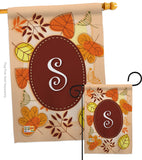 Autumn S Initial - Harvest & Autumn Fall Vertical Impressions Decorative Flags HG130045 Made In USA