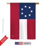 Star & Bars - Historic Americana Vertical Impressions Decorative Flags HG140683 Printed In USA