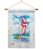 Sailboats - Hobbies Interests Vertical Impressions Decorative Flags HG109041 Made In USA