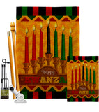 Happy Kwanzaa Holiday  - Kwanzaa Winter Vertical Impressions Decorative Flags HG192333 Made In USA