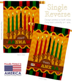 Happy Kwanzaa Holiday  - Kwanzaa Winter Vertical Impressions Decorative Flags HG192333 Made In USA