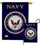 Navy - Military Americana Vertical Impressions Decorative Flags HG108058 Made In USA