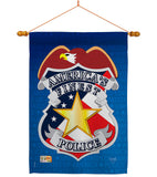 Police - Military Americana Vertical Impressions Decorative Flags HG108030 Made In USA