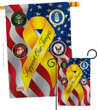 Support Our Troops Freedom - Military Americana Vertical Impressions Decorative Flags HG108060 Made In USA