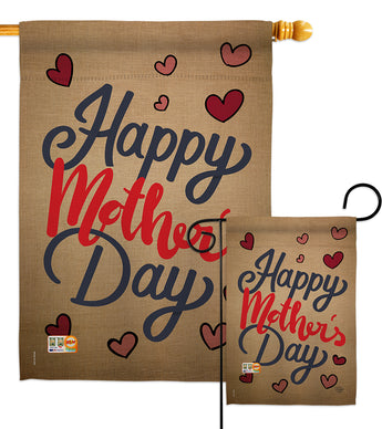 Happy Mother's Day - Mother's Day Summer Vertical Impressions Decorative Flags HG192031 Made In USA