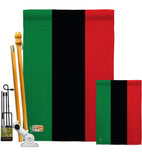 African American - Nationality Flags of the World Vertical Impressions Decorative Flags HG140001 Made In USA