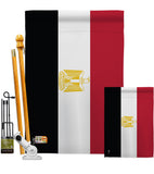 Egypt - Nationality Flags of the World Vertical Impressions Decorative Flags HG140074 Made In USA