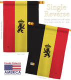 Belgium - Nationality Flags of the World Vertical Impressions Decorative Flags HG108098 Made In USA