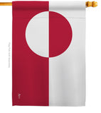 Greenland - Nationality Flags of the World Vertical Impressions Decorative Flags HG140095 Made In USA