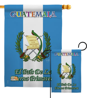 Guatemala - Nationality Flags of the World Vertical Impressions Decorative Flags HG108096 Made In USA