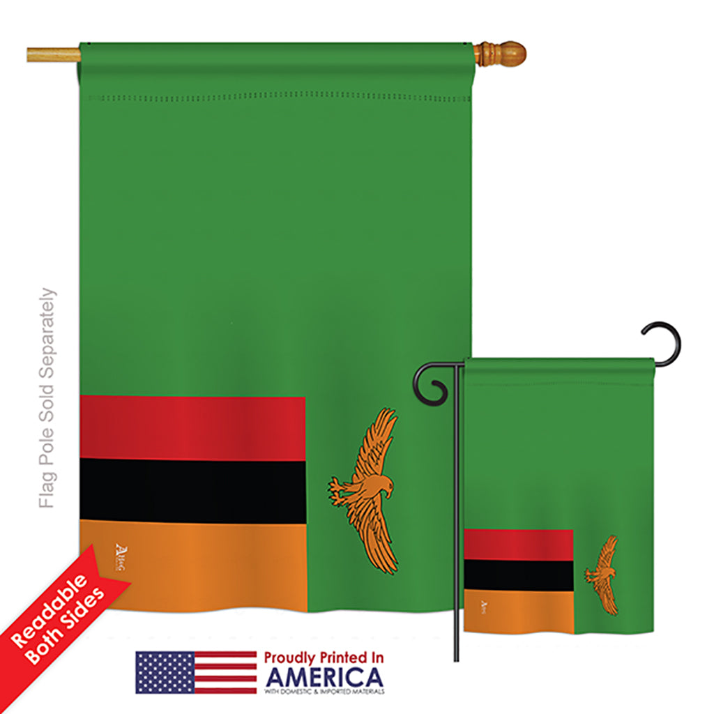 Zambia - Nationality Flags of the World Vertical Impressions
