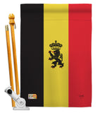 Belgium - Nationality Flags of the World Vertical Impressions Decorative Flags HG108098 Made In USA