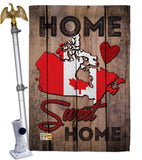 Country Canada Home Sweet Home - Nationality Flags of the World Vertical Impressions Decorative Flags HG191162 Made In USA