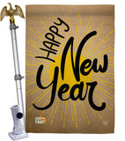 Happy New Year - New Year Winter Vertical Impressions Decorative Flags HG191048 Made In USA