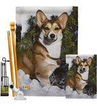 Corgi - Pets Nature Vertical Impressions Decorative Flags HG110088 Made In USA