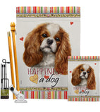 Comforter Spaniel Happiness - Pets Nature Vertical Impressions Decorative Flags HG110134 Made In USA