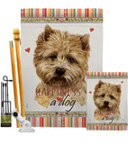 Cairn Terrier Happiness - Pets Nature Vertical Impressions Decorative Flags HG110189 Made In USA