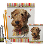 Welsh Terrier Happiness - Pets Nature Vertical Impressions Decorative Flags HG110231 Made In USA