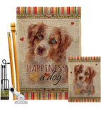 Red Australian Shepherd Happiness - Pets Nature Vertical Impressions Decorative Flags HG110241 Made In USA