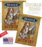 Beagle Brewery - Pets Nature Vertical Impressions Decorative Flags HG110101 Made In USA