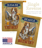 Beagle Brewery - Pets Nature Vertical Impressions Decorative Flags HG110101 Made In USA