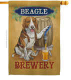 Beagle Brewery - Pets Nature Vertical Impressions Decorative Flags HG110101 Made In USA