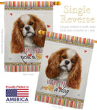 Comforter Spaniel Happiness - Pets Nature Vertical Impressions Decorative Flags HG110134 Made In USA