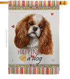Comforter Spaniel Happiness - Pets Nature Vertical Impressions Decorative Flags HG110134 Made In USA