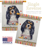 Cavalier Spaniel Happiness - Pets Nature Vertical Impressions Decorative Flags HG110155 Made In USA
