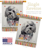 Havanese Happiness - Pets Nature Vertical Impressions Decorative Flags HG110185 Made In USA