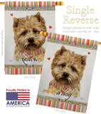 Cairn Terrier Happiness - Pets Nature Vertical Impressions Decorative Flags HG110189 Made In USA