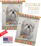 Lhasa Apso Happiness - Pets Nature Vertical Impressions Decorative Flags HG110236 Made In USA