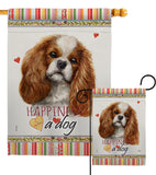 Comforter Spaniel Happiness - Pets Nature Vertical Impressions Decorative Flags HG110134 Made In USA