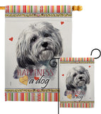 Havanese Happiness - Pets Nature Vertical Impressions Decorative Flags HG110185 Made In USA