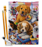 Sweet Ones - Pets Nature Vertical Impressions Decorative Flags HG110070 Made In USA