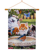 Splashing Up Some Fun - Pets Nature Vertical Impressions Decorative Flags HG110071 Made In USA