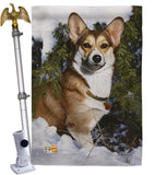 Corgi - Pets Nature Vertical Impressions Decorative Flags HG110088 Made In USA