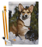 Corgi - Pets Nature Vertical Impressions Decorative Flags HG110088 Made In USA