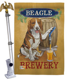 Beagle Brewery - Pets Nature Vertical Impressions Decorative Flags HG110101 Made In USA