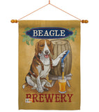 Beagle Brewery - Pets Nature Vertical Impressions Decorative Flags HG110101 Made In USA